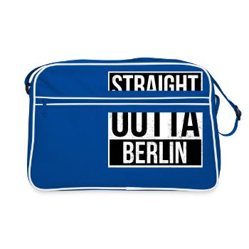 Straight Outta Berlin - Retro Bag - blue/white - Front
