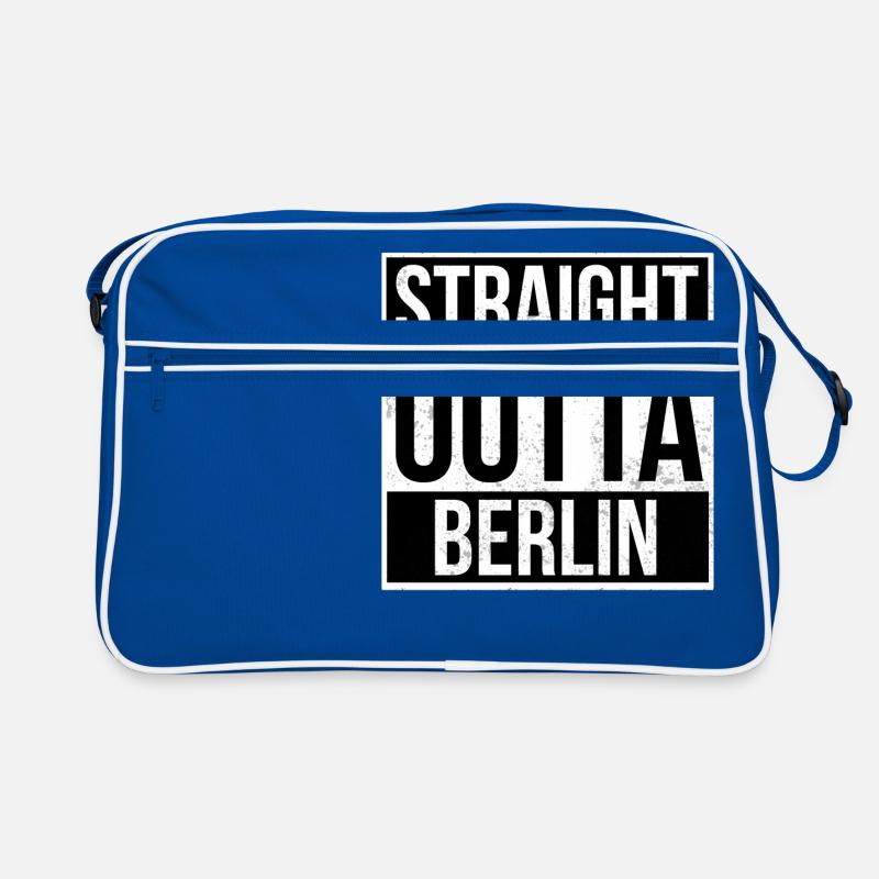 Straight Outta Berlin - Sac Retro - bleu/blanc