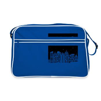 Night sky skyline - Retro Bag - blue/white - Front