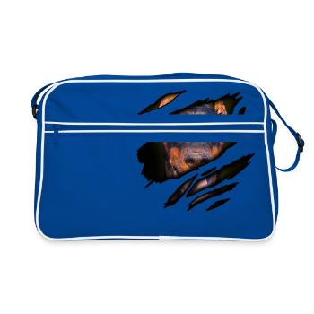 Dobermann in me - Retro Bag - blue/white - Front