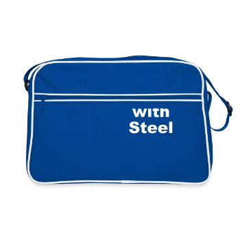 Man with Steel - Retro Bag - blue/white - Front