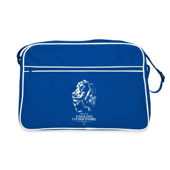 Cocker anglais Épagneul Maman Chien Chien Wilsigns - Sac Retro - bleu/blanc - Devant
