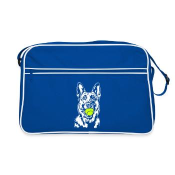Malinois Ball Ball Junkie Dogs Wilsigns - Sac Retro - bleu/blanc - Devant