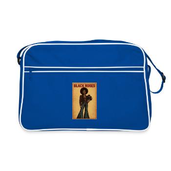 Roses Noires Afro Poster Vintage - Sac Retro - bleu/blanc - Devant