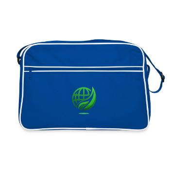 Énergie verte - Durabilité et protection de l’environnement - Sac Retro - bleu/blanc - Devant