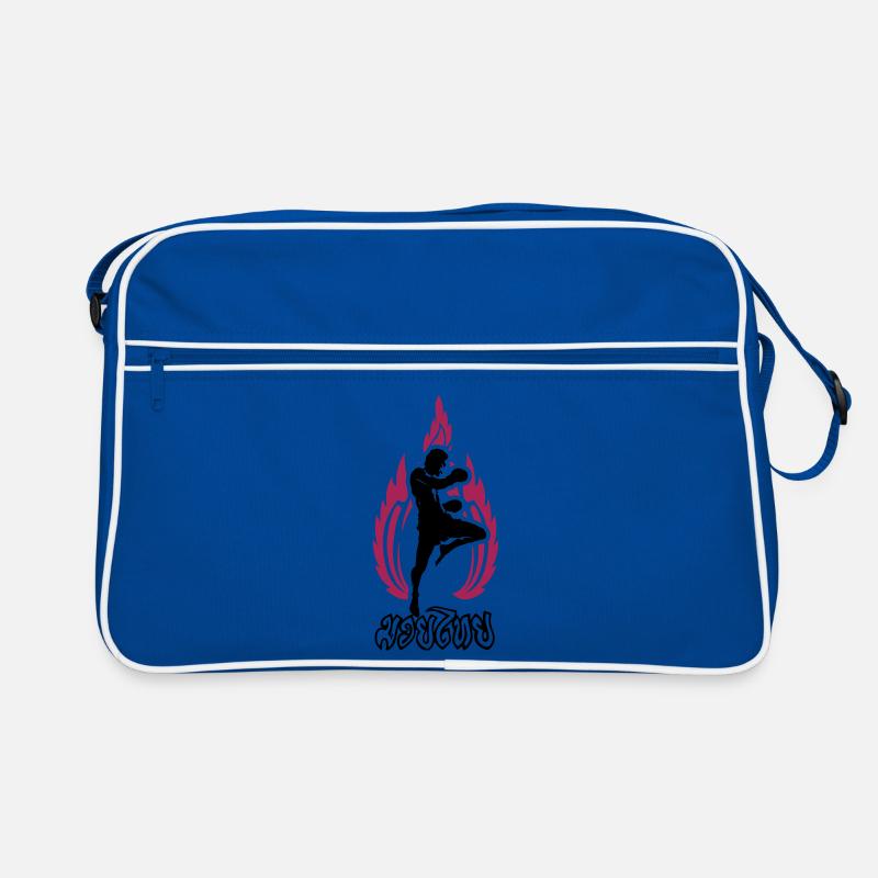 MuayThai - Retro Tasche - Blau/Weiß