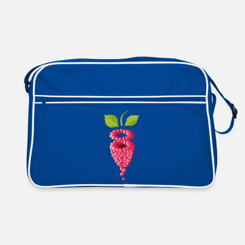 floating pink ripe raspberry Retro Bag