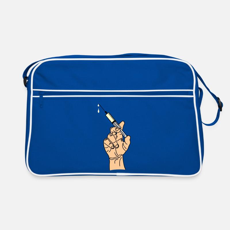 Hand with vacination syringe 5 Retro Bag