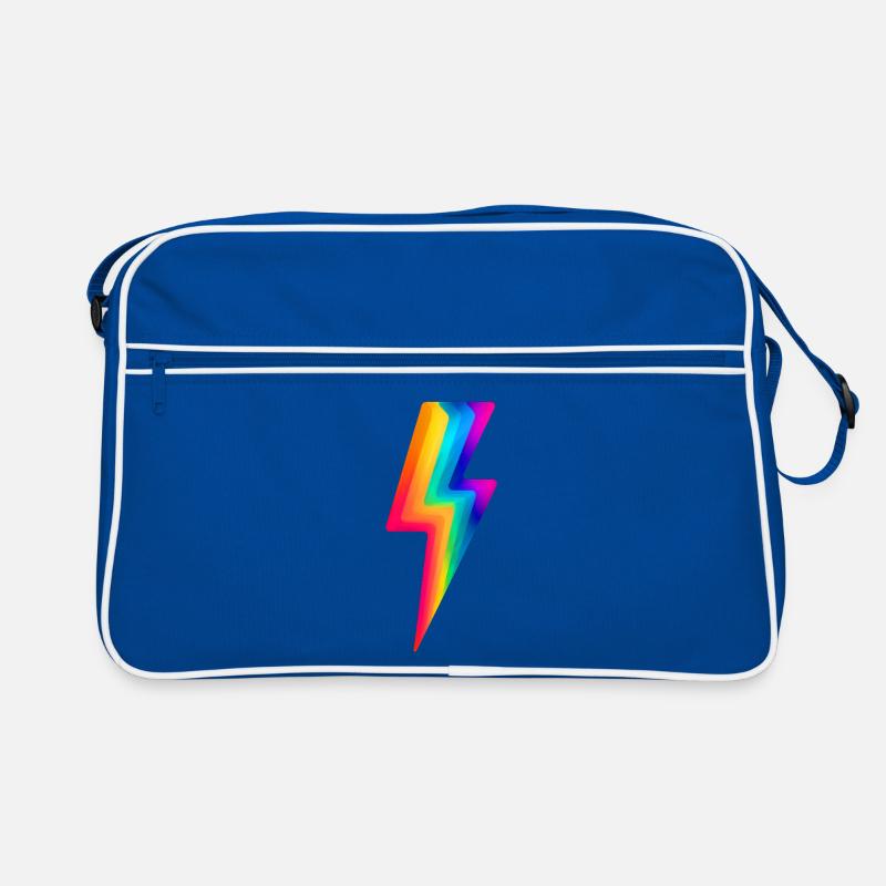 Rainbow Lightning Retro Bag