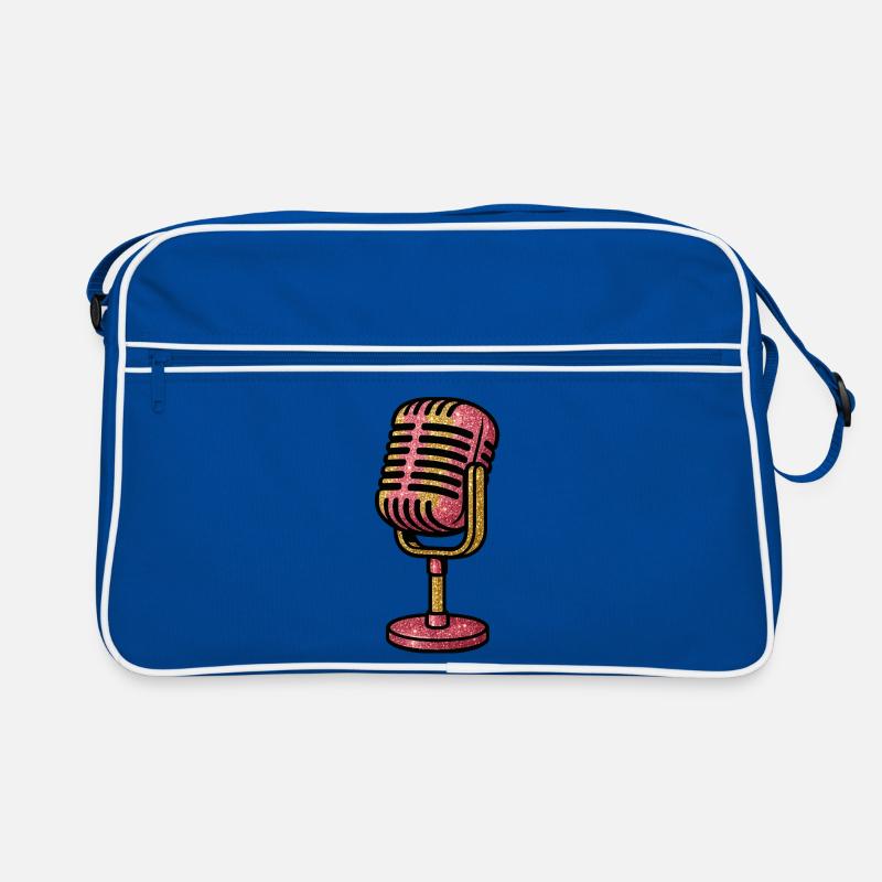 Glittering microphone design Retro Bag