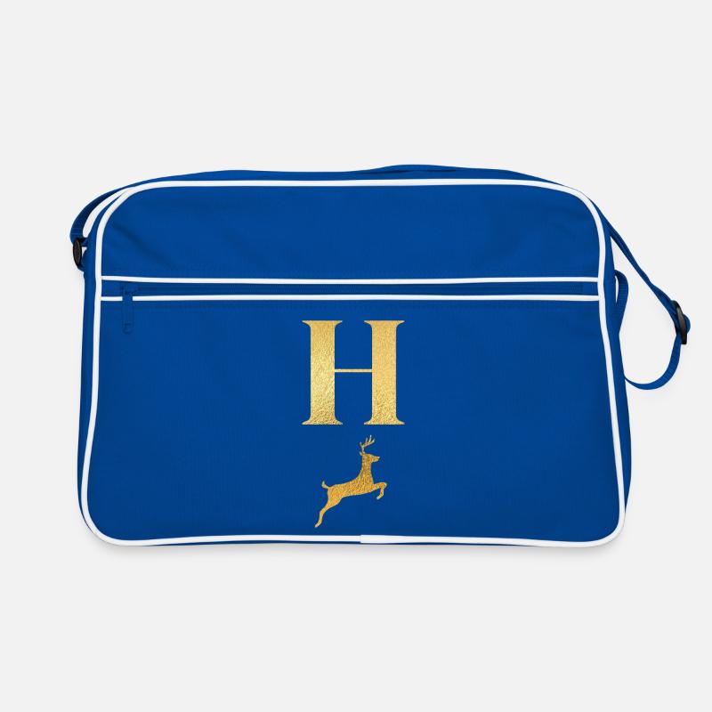 Lettre h cerf doré - idée cadeau Sac Retro