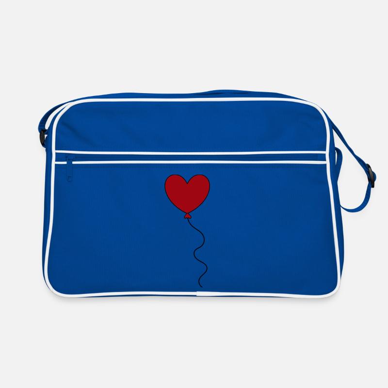 rotes Herz rot Geschenk Valentinstag Retro Tasche