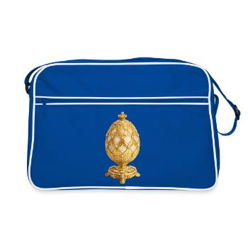 Art d’œuf Fabergé doré - Sac Retro - bleu/blanc - Devant