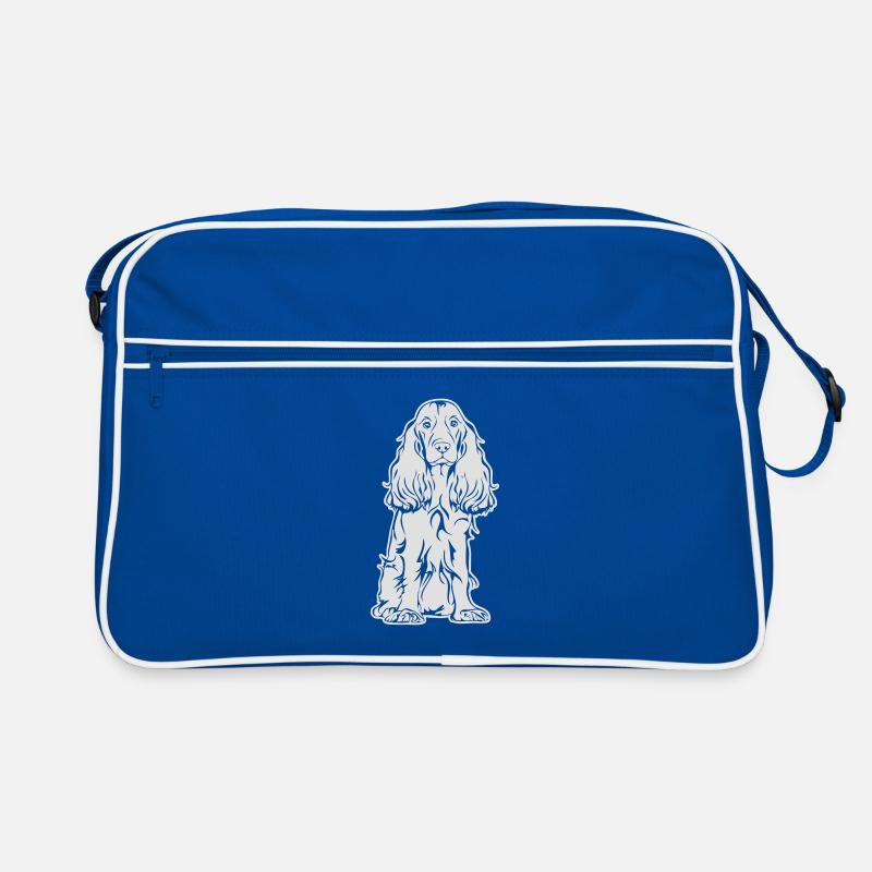 COCKER SPANIEL sitzend Retro Tasche
