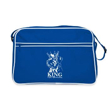 Tosa Inu King Chien disant Chiens Wilsigns - Sac Retro - bleu/blanc - Devant