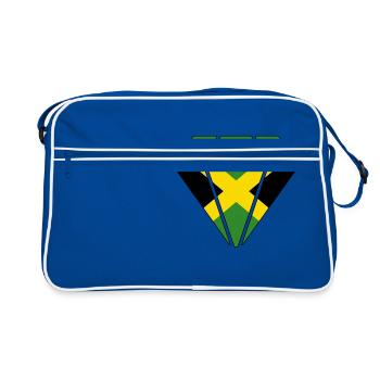Cadeau de la maison de diamant racines Jamaica - Sac Retro - bleu/blanc - Devant