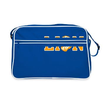 Proud Lion - Retro Bag - blue/white - Front
