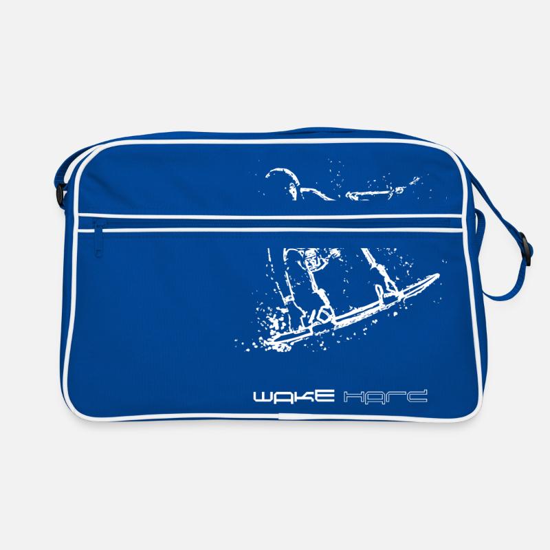 Wakeboarder - Retro Tasche - Blau/Weiß