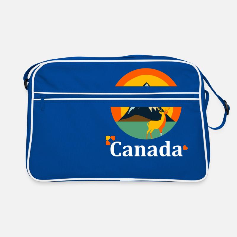 J’aime le Canada - Sac Retro - bleu/blanc