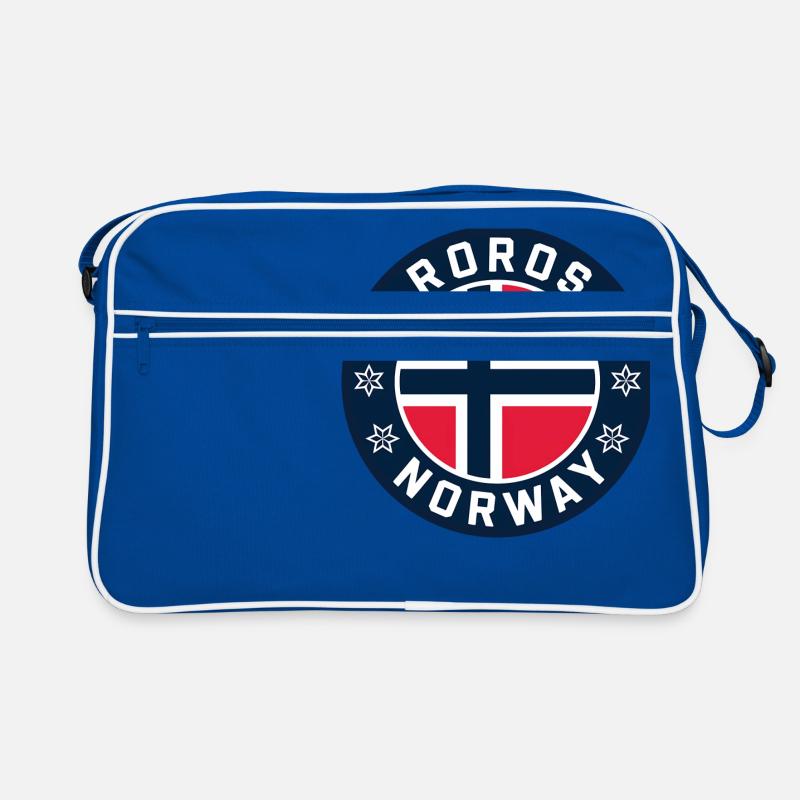 Roros Norway Flag - Retro Bag - blue/white