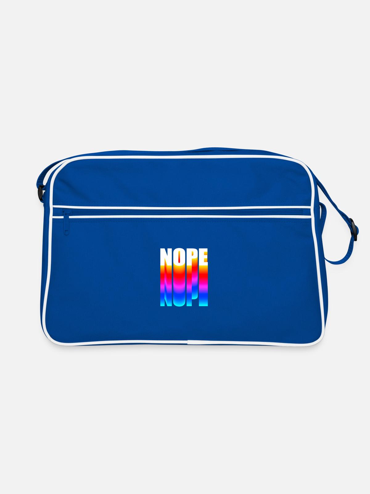 Nope NOPE nope - Retro Bag - blue/white - Front