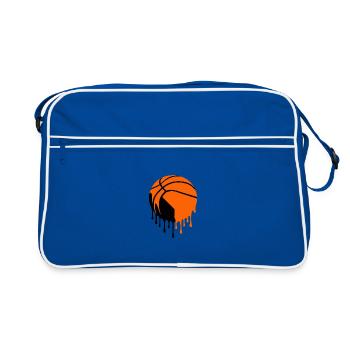 Dripping Basketball Street Art - Retro Bag - blue/white - Front