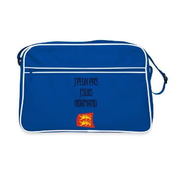 j'peux pas j'suis normand - Normandie - Sac Retro - bleu/blanc - Devant