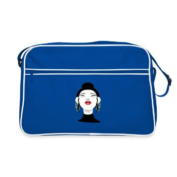 Fashion Beauty Vogue Nr.2 - Retro Tasche - Blau/Weiß - Vorne