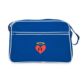 Lovely - Petit cœur kawaii - Sac Retro - bleu/blanc - Devant