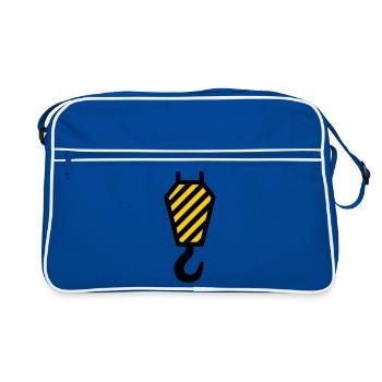 crane hook - Retro Bag - blue/white - Front