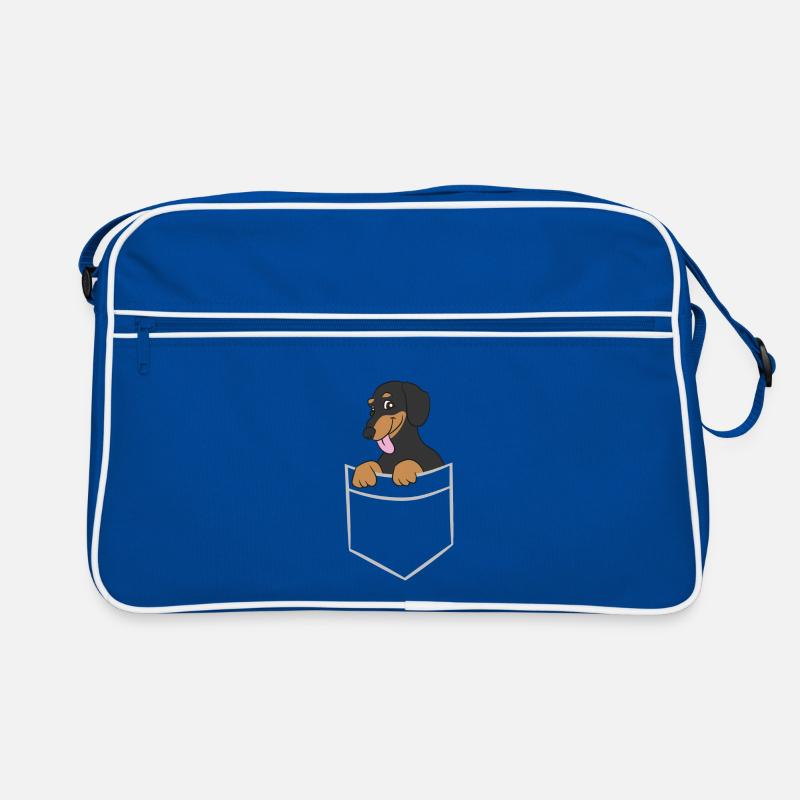 Dackel - In Brusttasche / Hemdtasche Retro Tasche