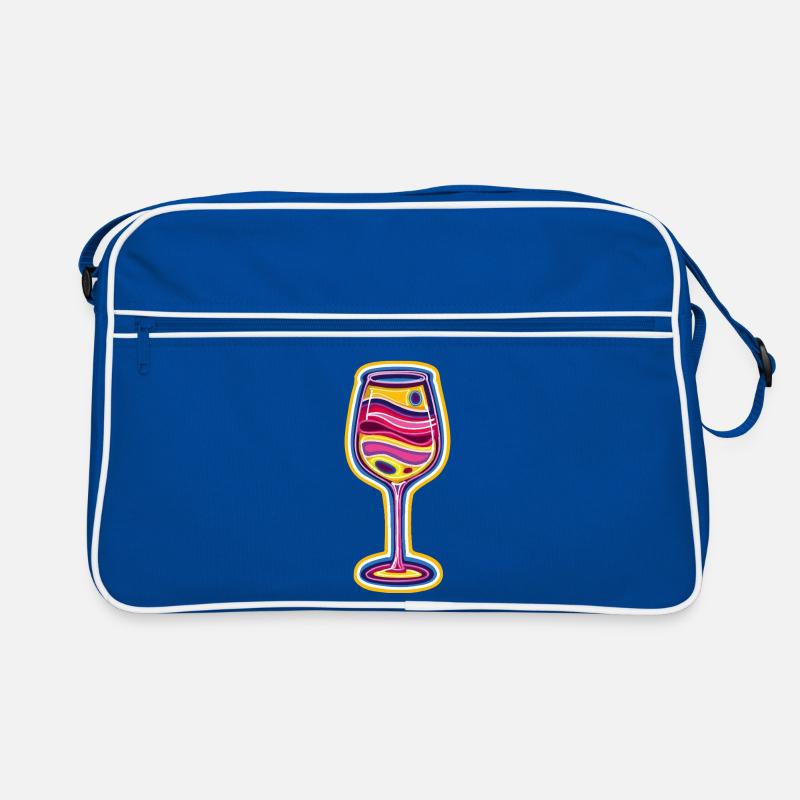 Weinglas Bunt Wein Retro Tasche