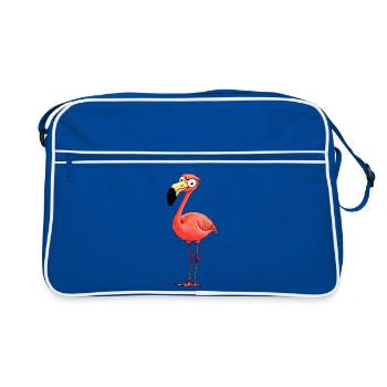 Flamingo Style - Retro Bag - blue/white - Front