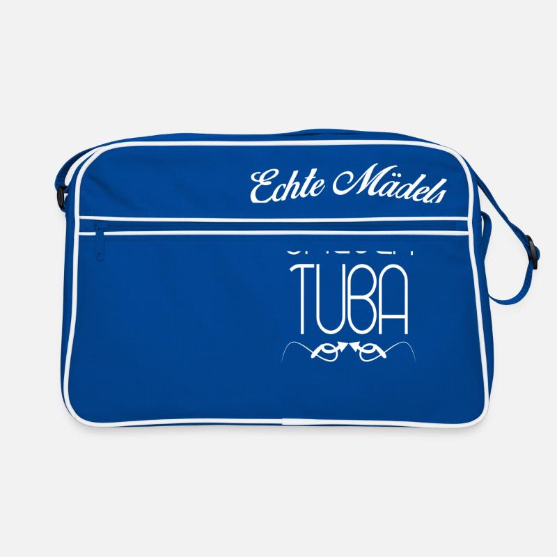 TUBA ECHTE MÄDELS - Retro Tasche - Blau/Weiß