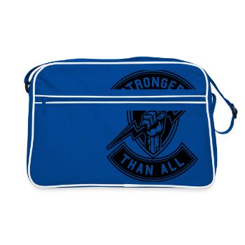 Plus fort que tout - Sac Retro - bleu/blanc - Devant