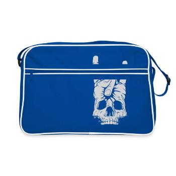Main de roche de métal lourd - Sac Retro - bleu/blanc - Devant