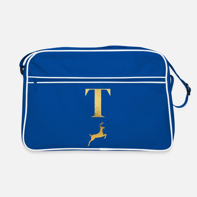 Lettre t cerf doré - idée cadeau Sac Retro