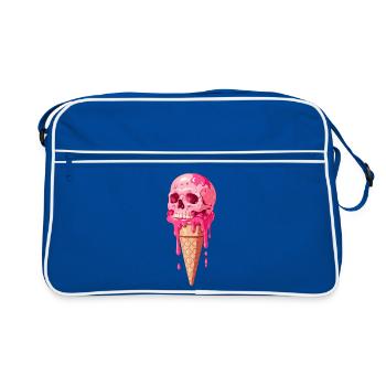 Glace Crâne Rose - Sac Retro - bleu/blanc - Devant