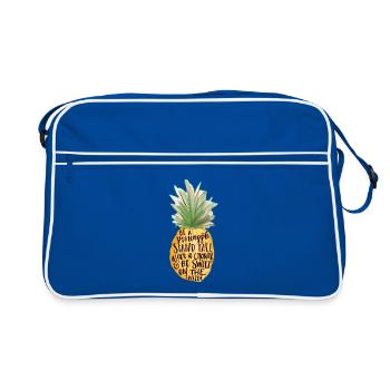 Pineapple - Retro Bag - blue/white - Front