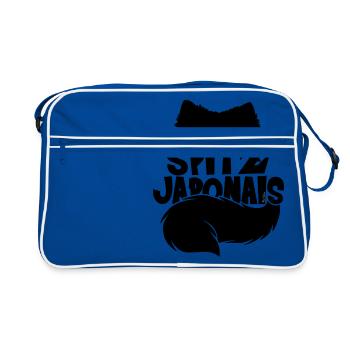 Spitz Japanese Silhouette - Retro Bag - blue/white - Front