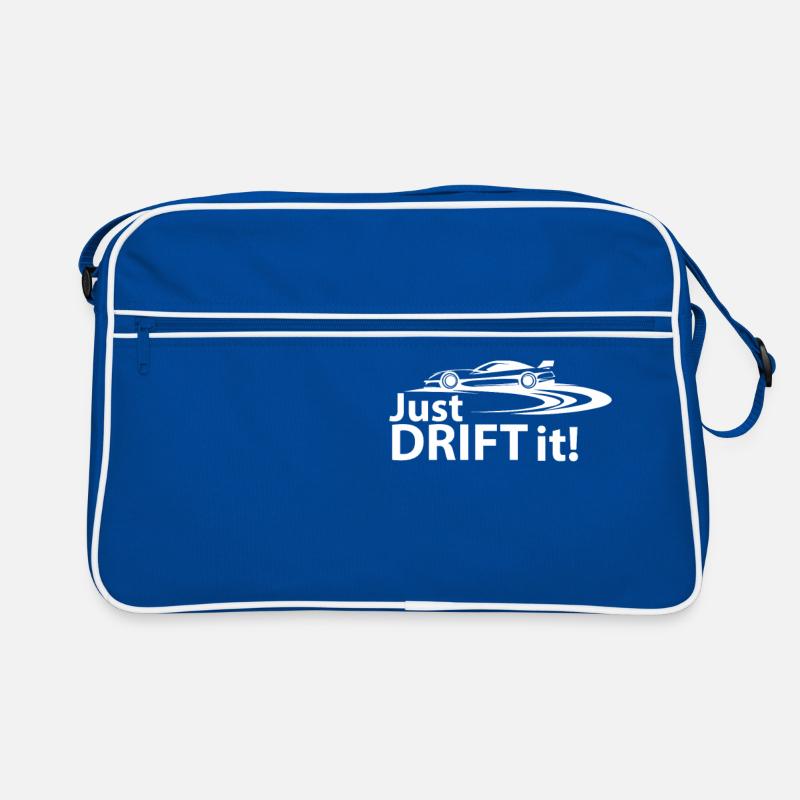 Just Drift It - Retro Tasche - Blau/Weiß