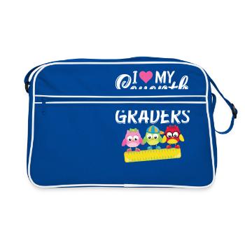 Love My Seventh Graders Teachers - Retro Bag - blue/white - Front