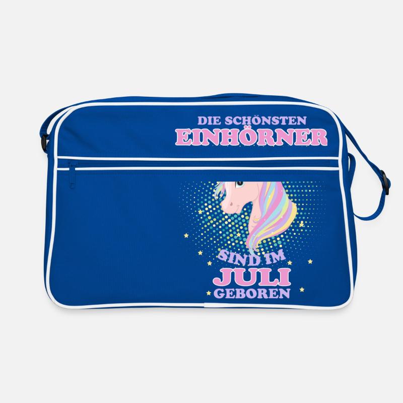 Einhorn Einhörner Juli Geschenk Geburtstag Retro Tasche