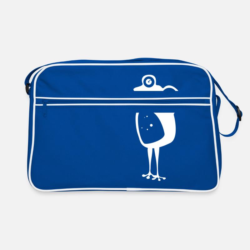 frosch - Retro Tasche - Blau/Weiß