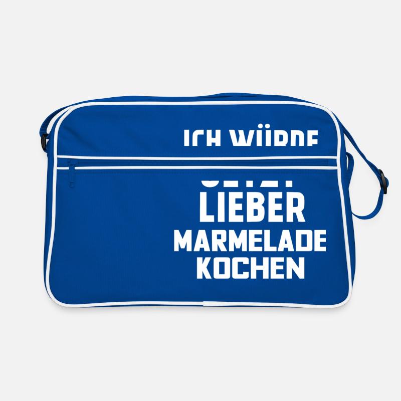 MARMELADE KOCHEN - Retro Tasche - Blau/Weiß