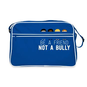 Be A Friend Not A Bully Anti Bullying Awareness - Retro Bag - blue/white - Front