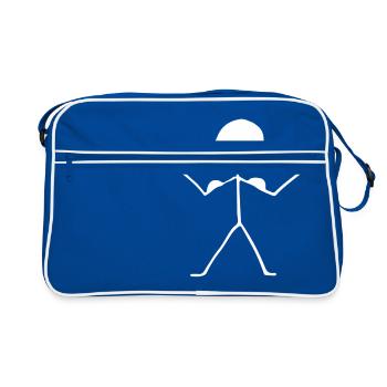 stick figure - Retro Bag - blue/white - Front