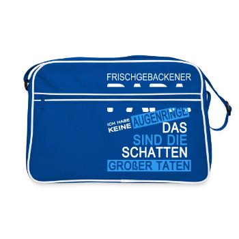 Frischgebackener Papa Geschenk zum Vatertag - Retro Tasche - Blau/Weiß - Vorne