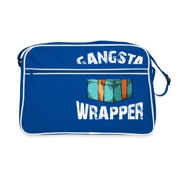 Gangsta Wrapper - Weihnachten - Einpacker - Retro Tasche - Blau/Weiß - Vorne
