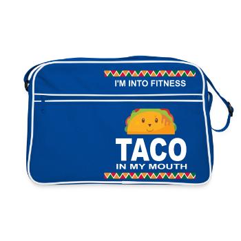 Je suis dans le taco de remise en forme dans ma bouche chemise mexicaine - Sac Retro - bleu/blanc - Devant